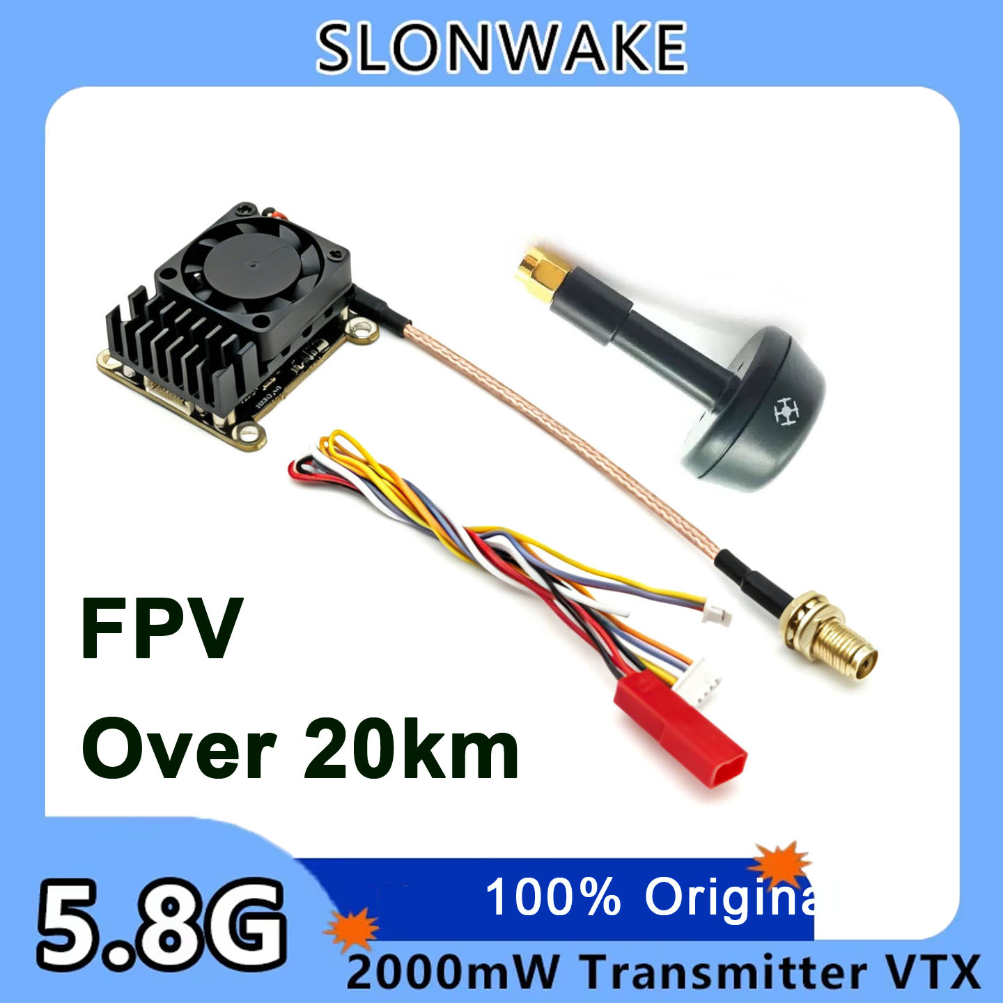 Yeni yükseltme 5.8Ghz 2W ayarl - Fpv Drone Receiver incelemesi ve fiyatı